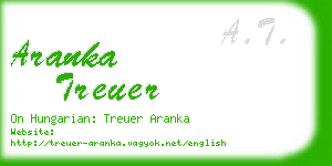 aranka treuer business card